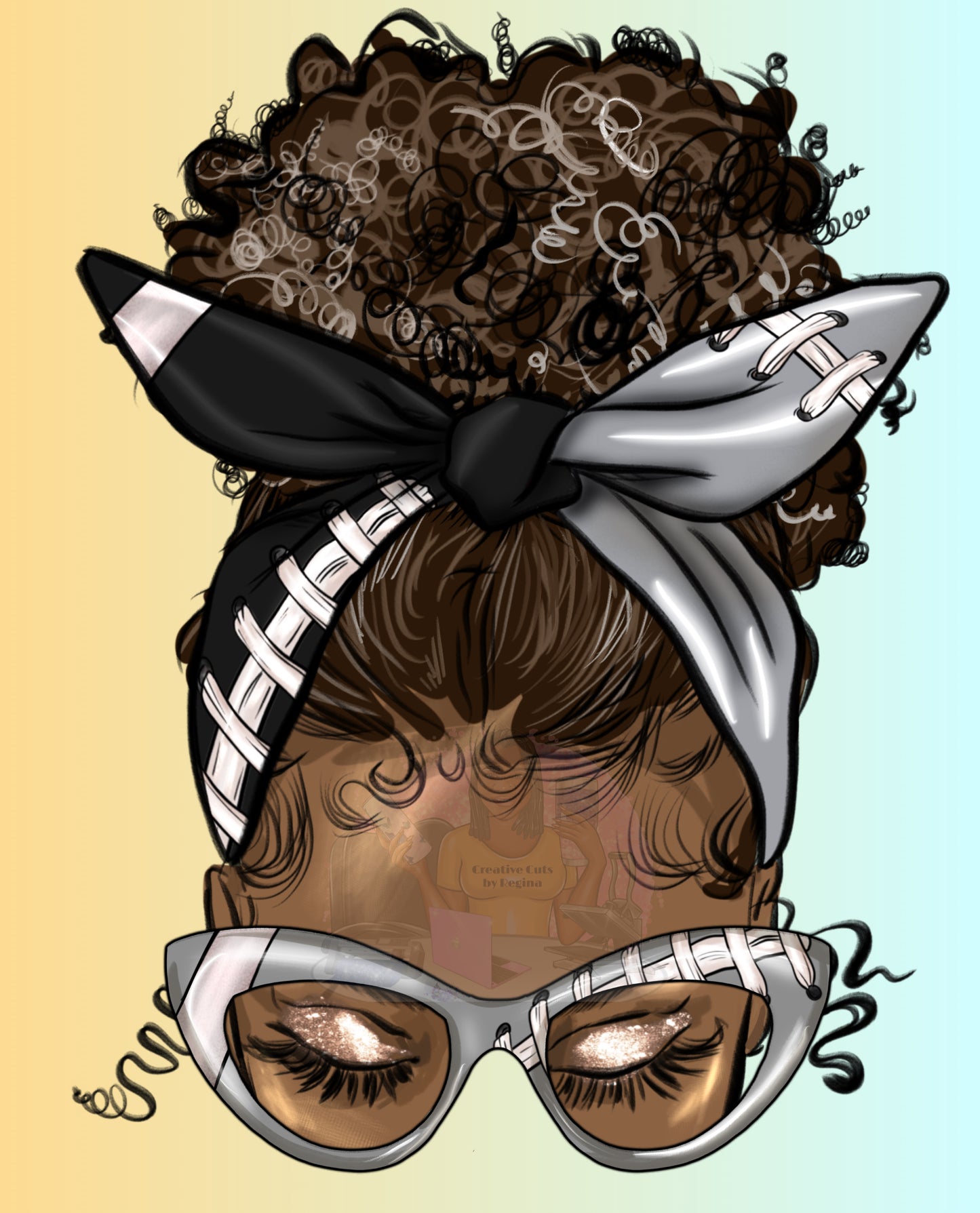 Black_gray messy bun