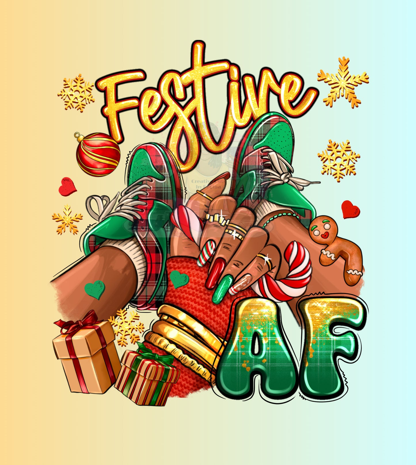 Festive AF (add T-Shirt color in note section)