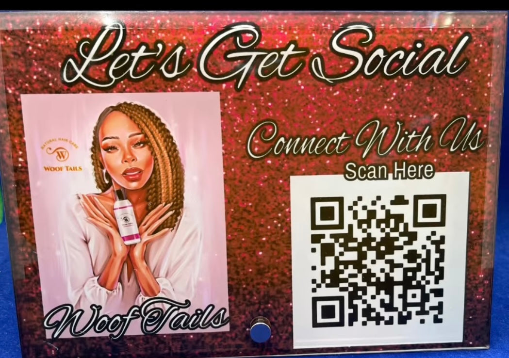 Let’s Get Social logo w/QR codes