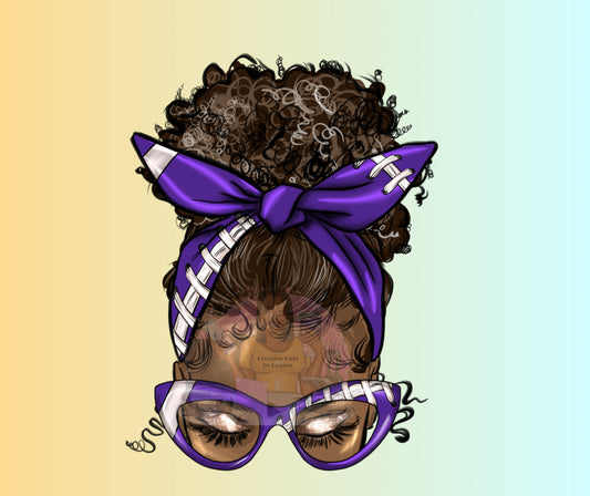 Purple_White messy bun