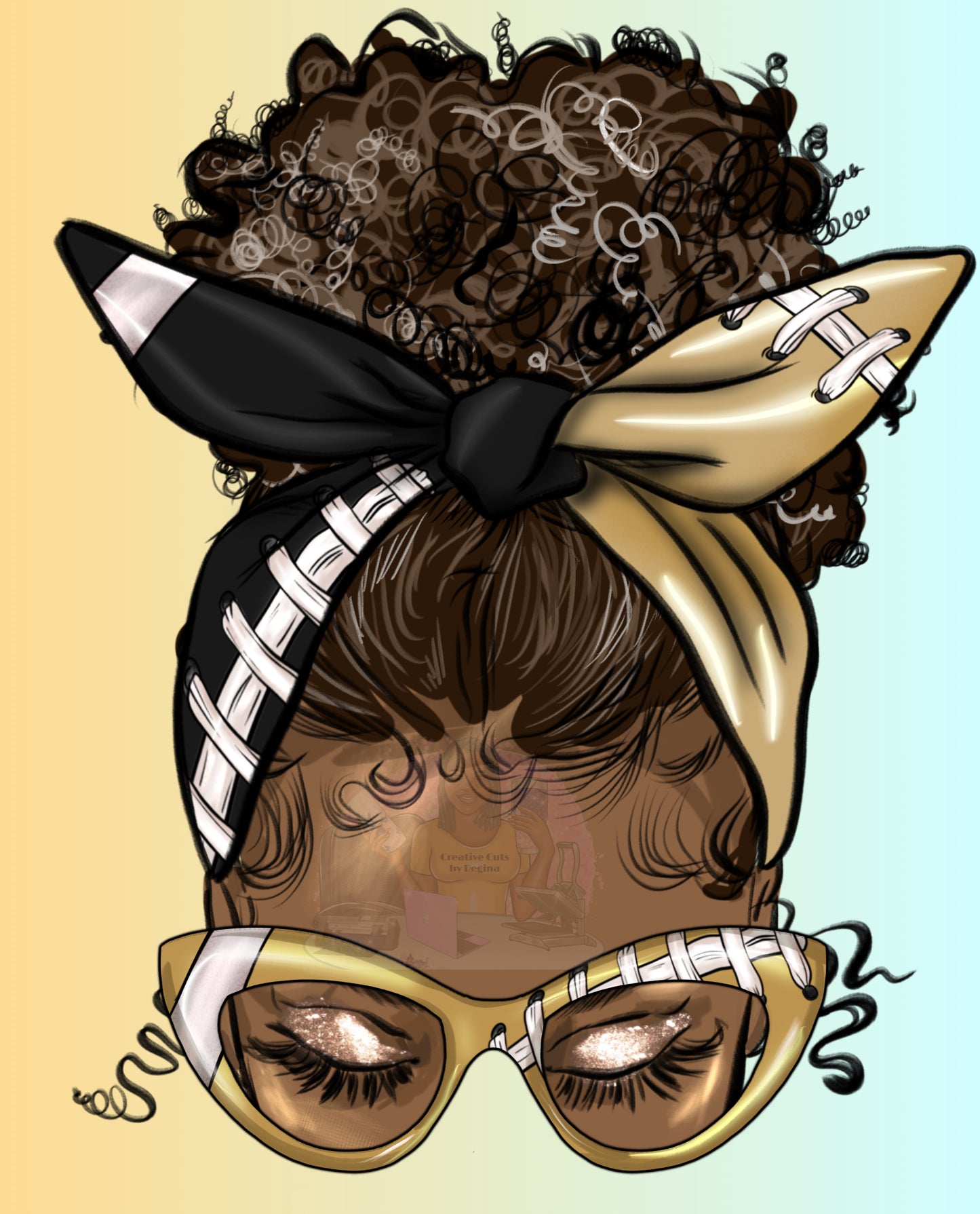 Black_gold messy bun