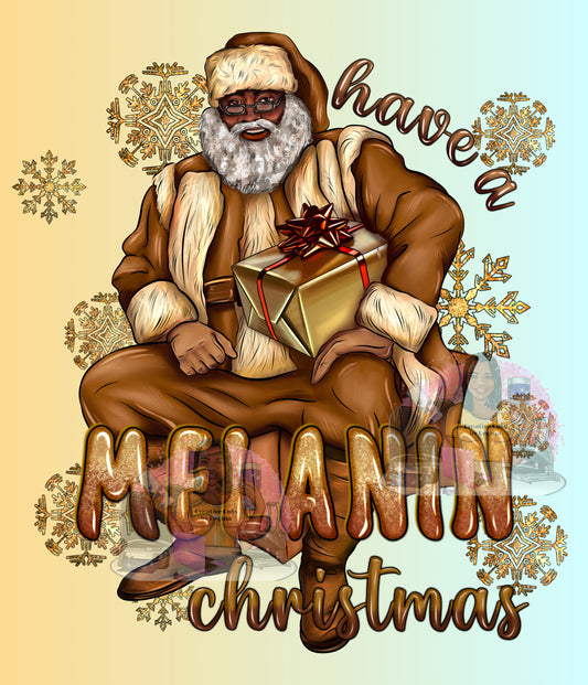 Melanin Christmas Santa (add T-Shirt color in note section)