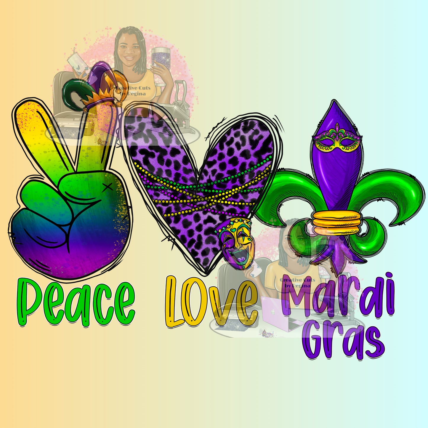 Peace,Love, Mardi Gras