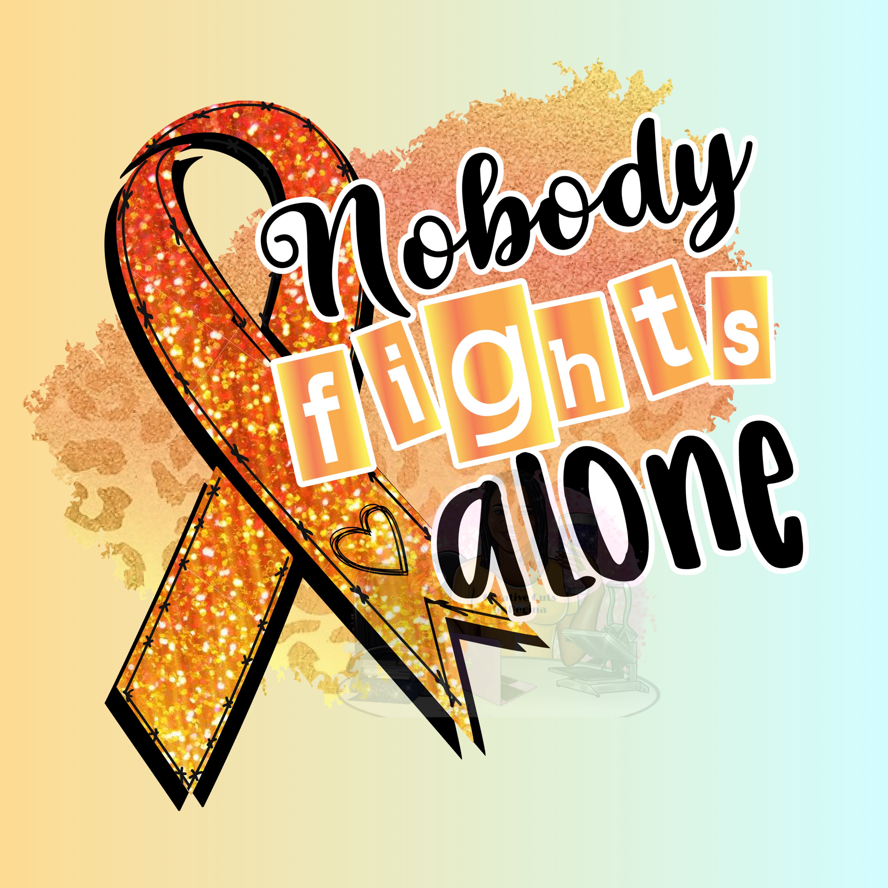 Nobody Fights Alone Leukemia Awarness – CREATIVE CUTS BY REGINA