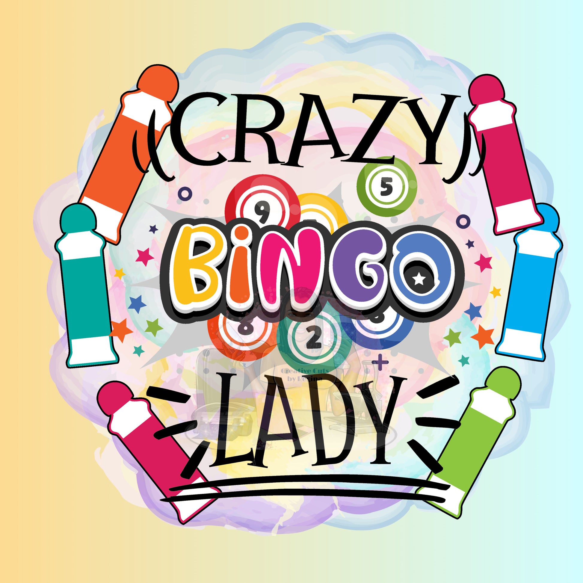 Crazy Bingo Lady – CREATIVE CUTS BY REGINA